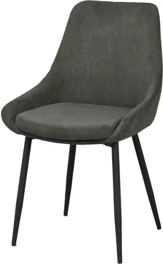 Rowico Home Sierra ribstof eetkamerstoel groen
