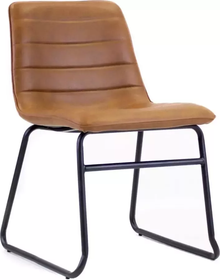 Fietsaccessoires Rox Living eetkamerstoel Noah 56 x 77 cm staal kunstleer bruin