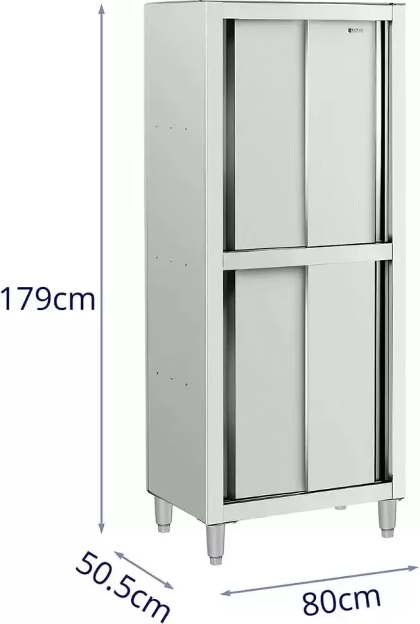 Royal Catering RVS kast 800 x 500 x 1800 mm royal_catering - Foto 2
