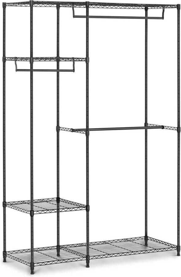 Royal Catering Metalen kledingrek 120 x 45 x 179 5 cm 270 kg zwart