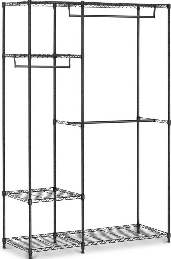 Royal Catering Metalen kledingrek 120 x 45 x 179 5 cm 270 kg zwart