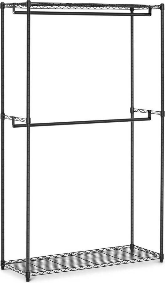 Royal Catering Metalen kledingrek 120 x 45 x 199.5 cm 200 kg zwart