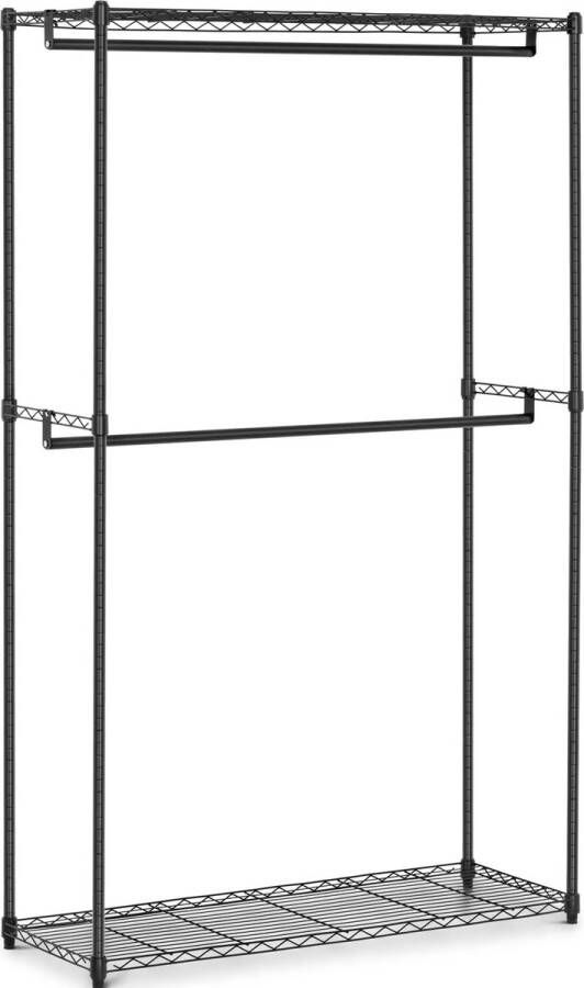 Royal Catering Metalen kledingrek 120 x 45 x 199 5 cm 200 kg zwart