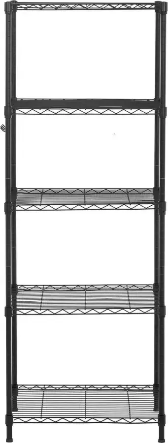 Royal Catering Metalen opbergrek 55 x 45 x 149.5 cm 150 kg zwart - Foto 2