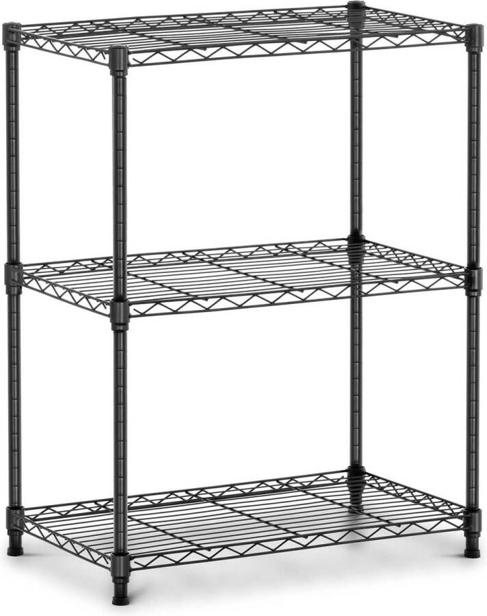 Royal Catering Metalen opbergrek 60 x 35 x 77 cm 120 kg zwart