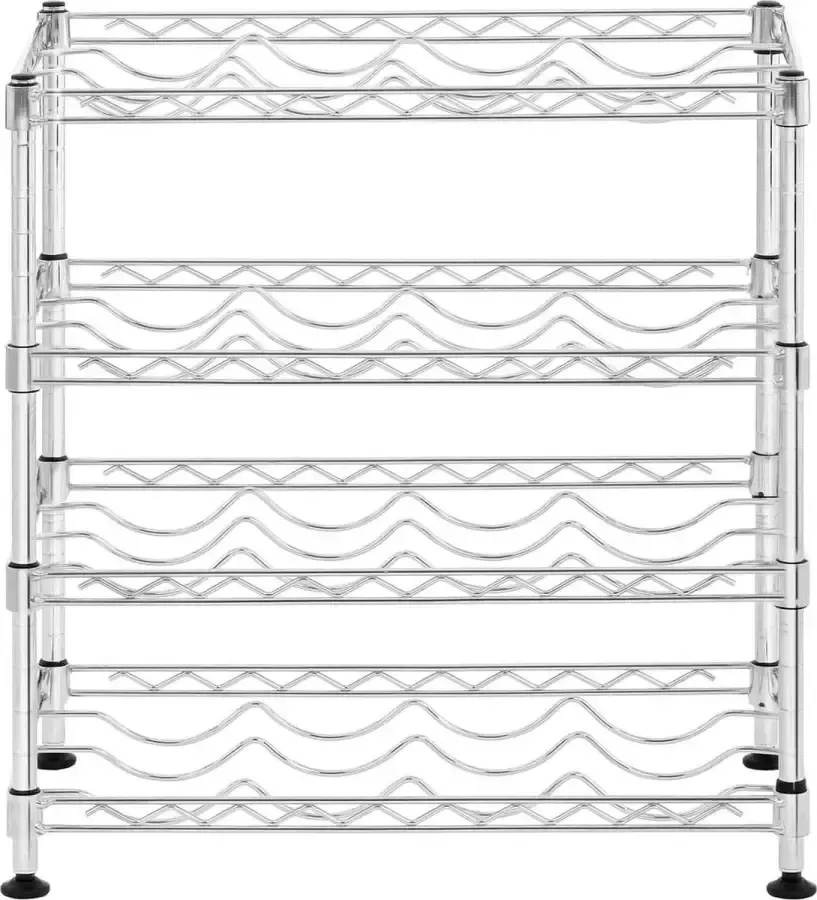 Royal Catering Metalen wijnrek 45 x 30 x 45 cm 200 kg zilver - Foto 2