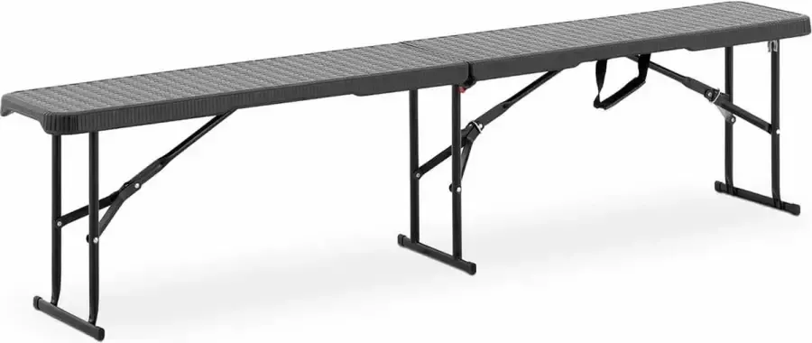 Royal Catering Opvouwbare bank 1830 x 300 x 430 mm 300 kg Zwart
