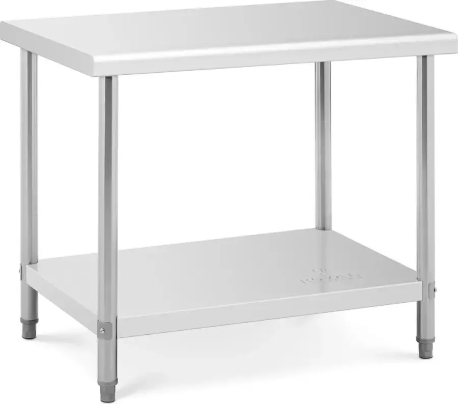 Royal Catering Roestvrij stalen tafel 100 x 70 cm 120 kg - Foto 2