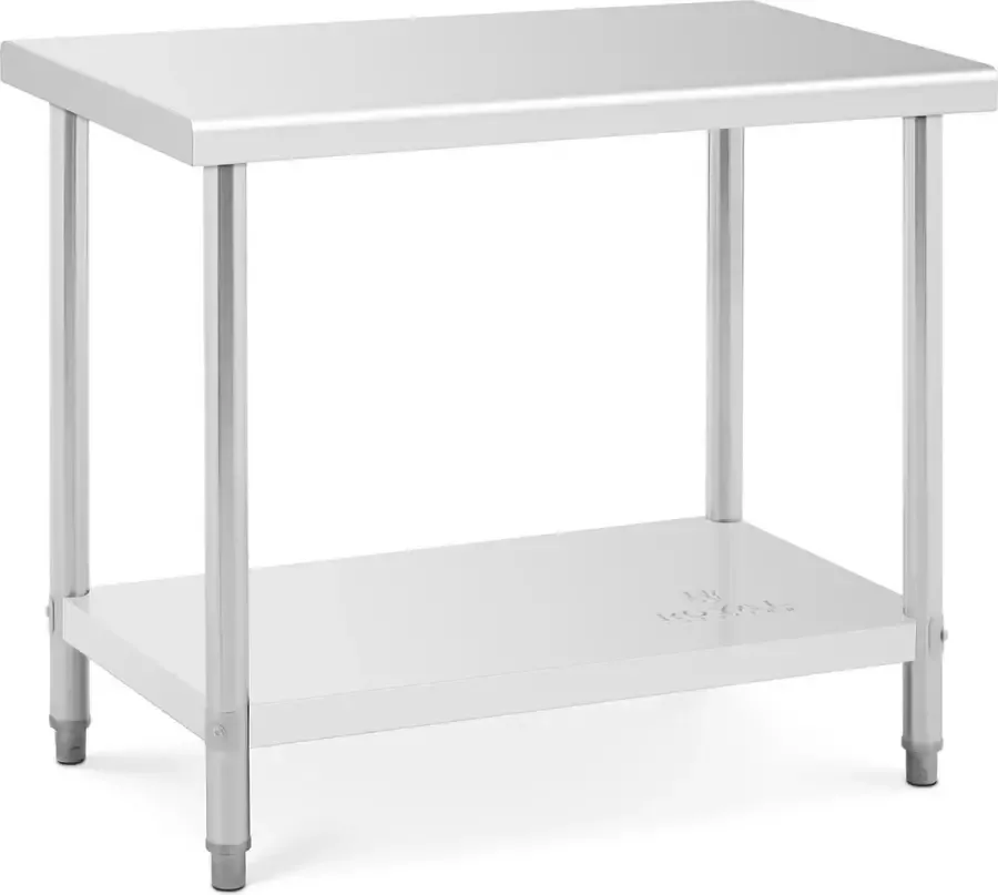 Royal Catering Roestvrij stalen werktafel 100 x 60 cm 90 kg capaciteit
