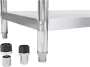 Royal Catering Roestvrij stalen werktafel 100 x 60 cm 90 kg capaciteit- verhoogde kant - Thumbnail 2