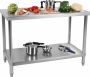 Royal Catering Roestvrij stalen werktafel 120 x 60 cm max. draagcapaciteit 110 kg - Thumbnail 1