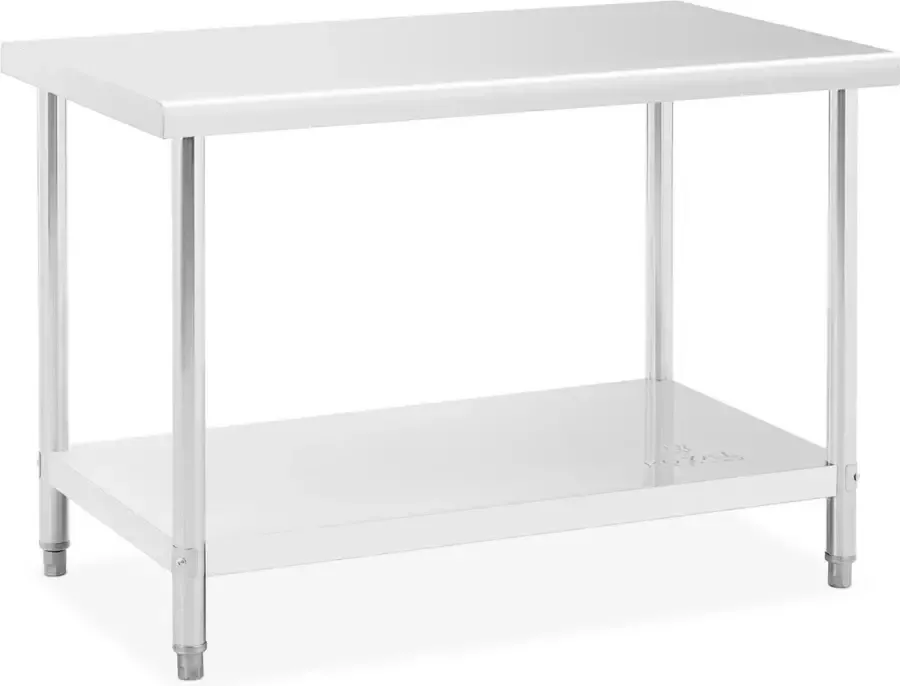 Royal Catering Roestvrij stalen werktafel 120 x 70 cm 115 kg capaciteit