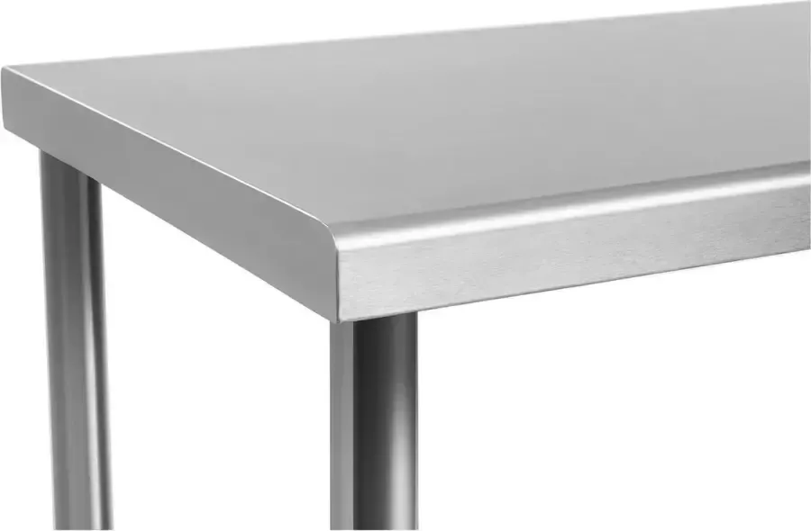 Royal Catering Roestvrij stalen werktafel 200 x 60 cm 160 kg capaciteit