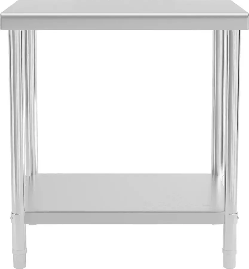 Royal Catering Roestvrij stalen werktafel 68 x 60 cm 190 kg laadvermogen