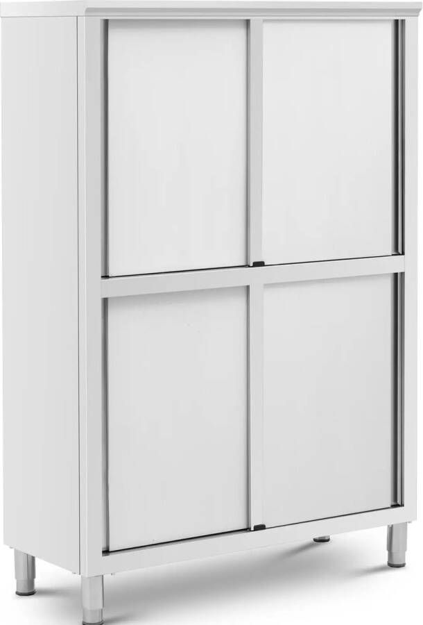 Royal Catering RVS Servieskast 1200 x 500 x 1800 mm 4 inzetstukken tot 200 kg