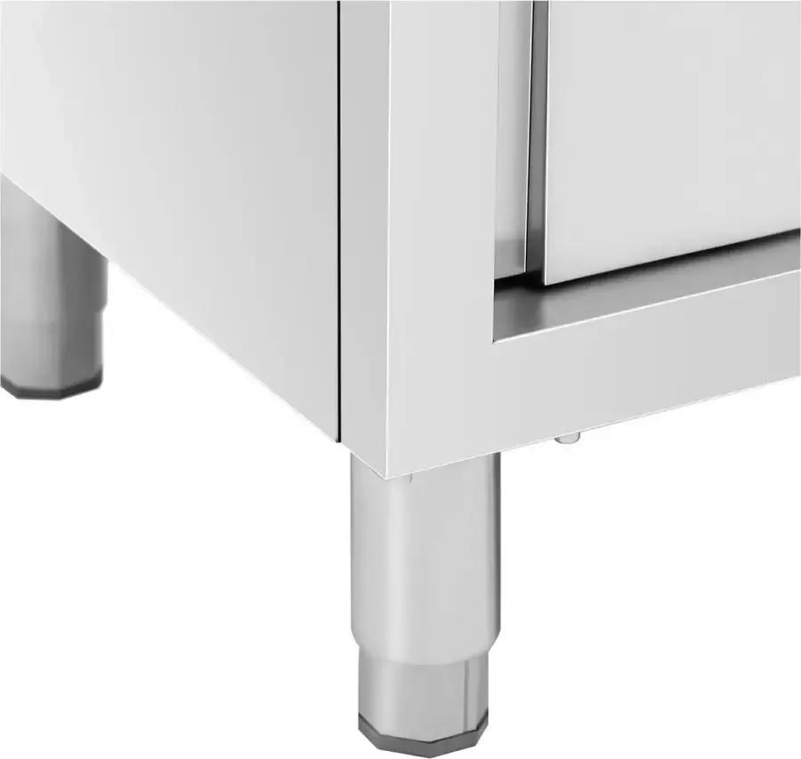 Royal Catering RVS Servieskast 1200 x 500 x 1800 mm 4 inzetstukken tot 200 kg - Foto 2