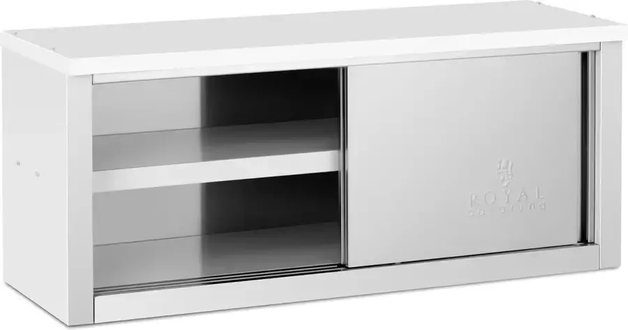 Royal Catering RVS wandkast 1200 x 400 x 500 mm 65 kg laadvermogen per compartiment