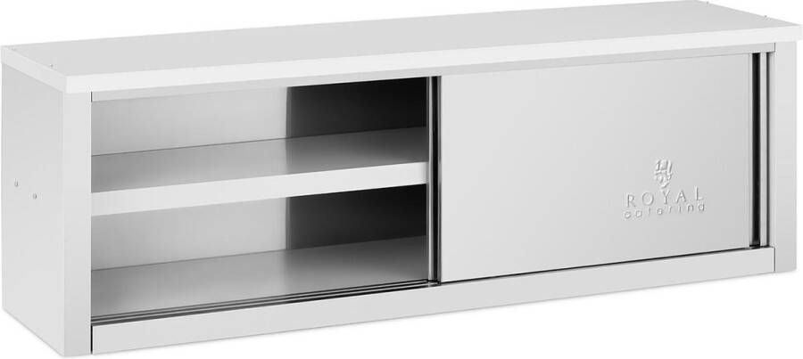 Royal Catering RVS wandkast 1500 x 400 x 500 mm 75 kg laadvermogen per compartiment