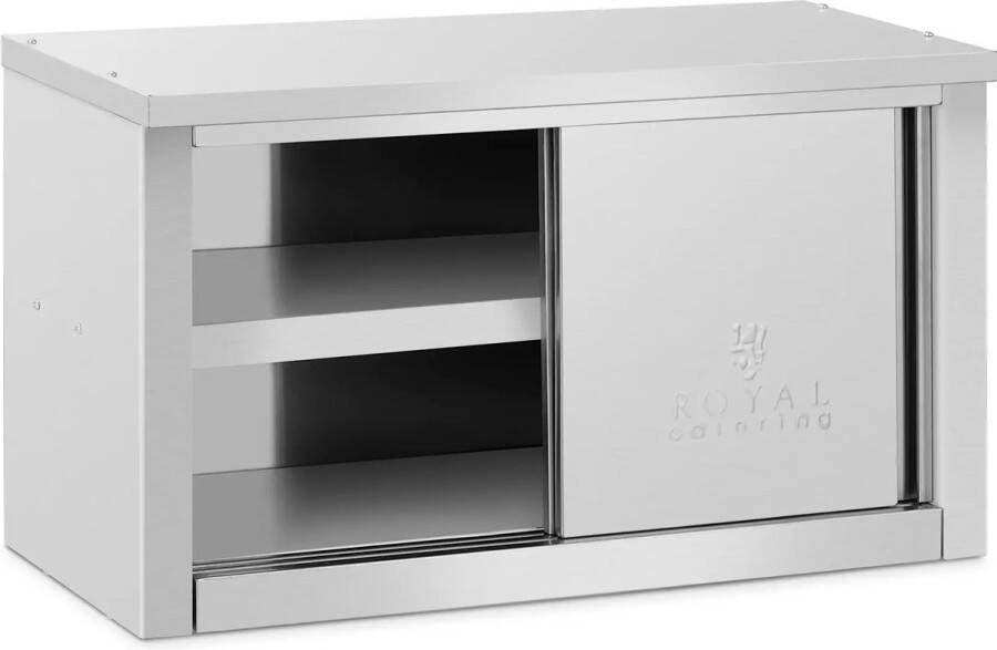 Royal Catering RVS wandkast 900 x 400 x 500 mm 60 kg laadvermogen per compartiment