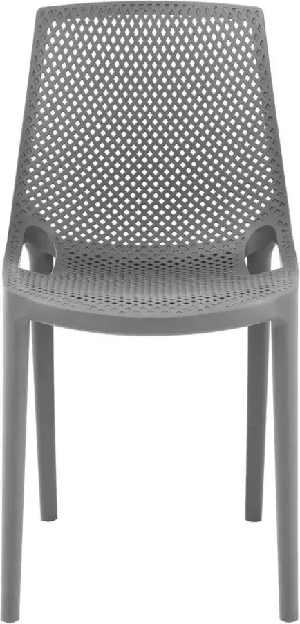 Royal Catering Silla set van 4 tot 150 kg gevlochten rugleuning grijs