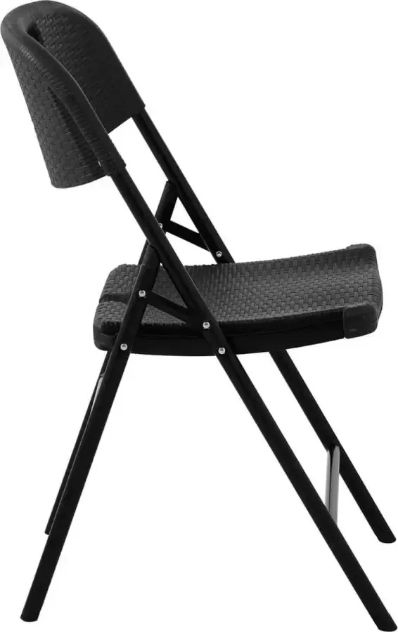 Royal Catering Sillas plegables set van 4 180 kg zitvlak: 52 x 36 cm zwart - Foto 3