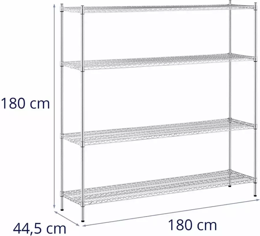 Royal Catering Stellingkast Metaal 180 x 45 x 180 cm 1.000 kg - Foto 2
