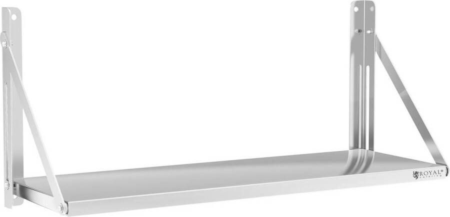 Royal Catering Wandbord opvouwbaar 100 x 30 cm 40 kg RVS