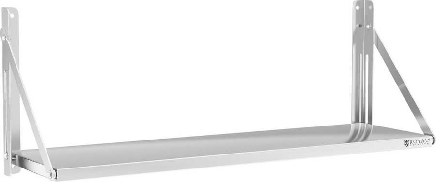 Royal Catering - Wandrek van roestvrij staal - 2 planken - 40 x 100 cm