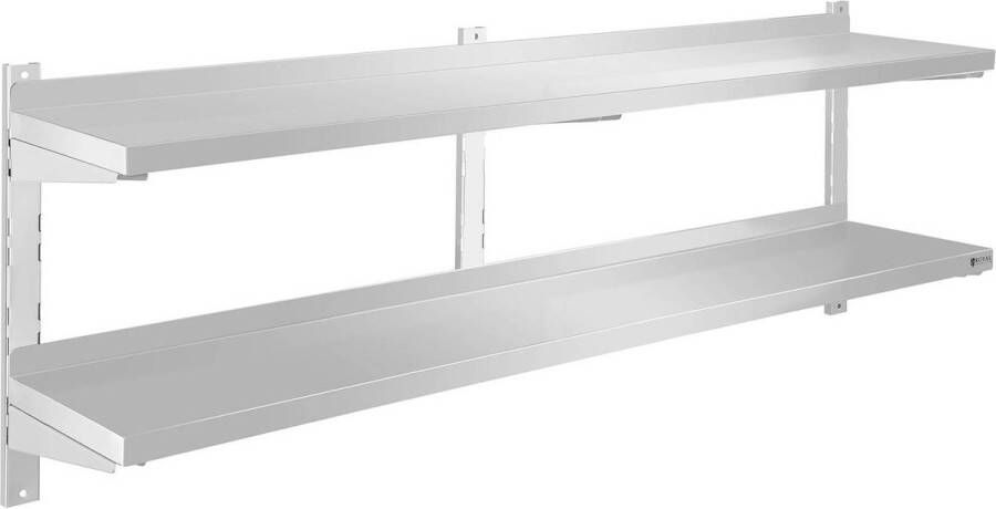 Royal Catering Wandrek Keukenrek Kruidenrek 2 planken 160 cm