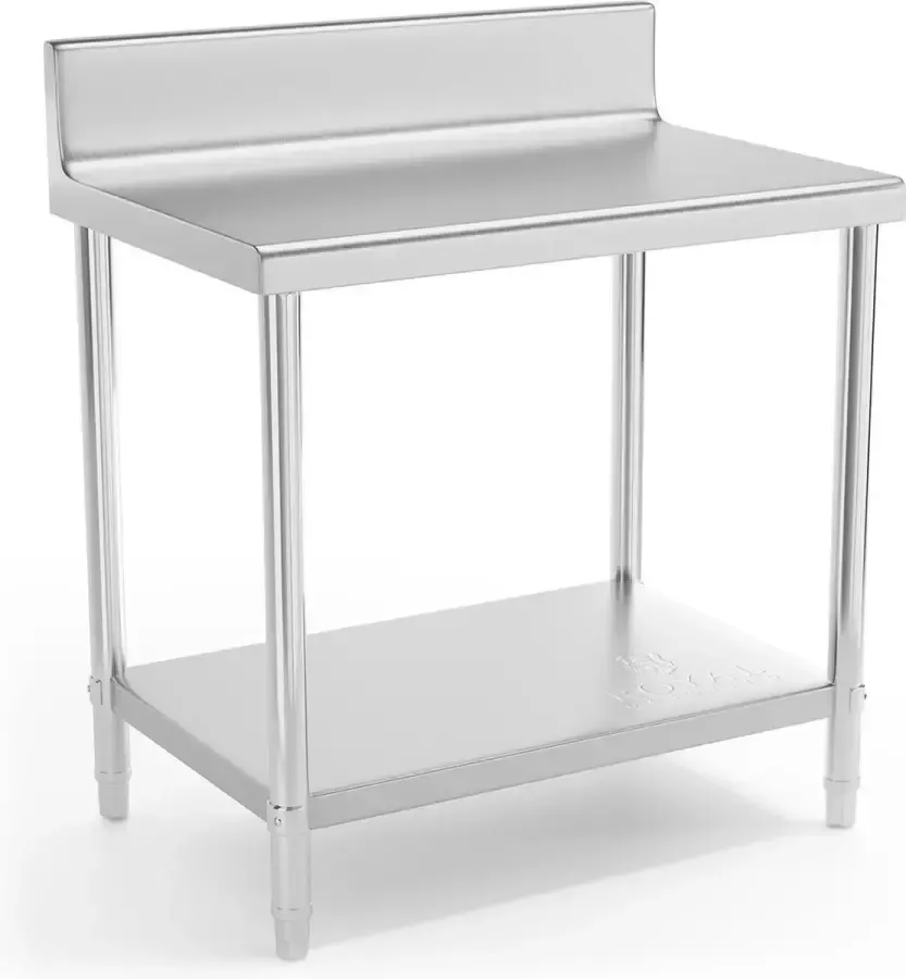 Royal Catering RVS werktafel ECO 90 x 60 cm 210 kg achterwand - Foto 2