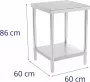 Royal Catering Roestvrij stalen werktafel 60 x 60 cm 150 kg laadvermogen - Thumbnail 2