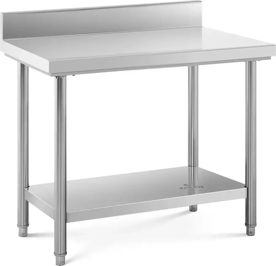 Royal Catering Werktafel – rvs werktafel 100 x 60 cm opstaande rand 114 kg capaciteit