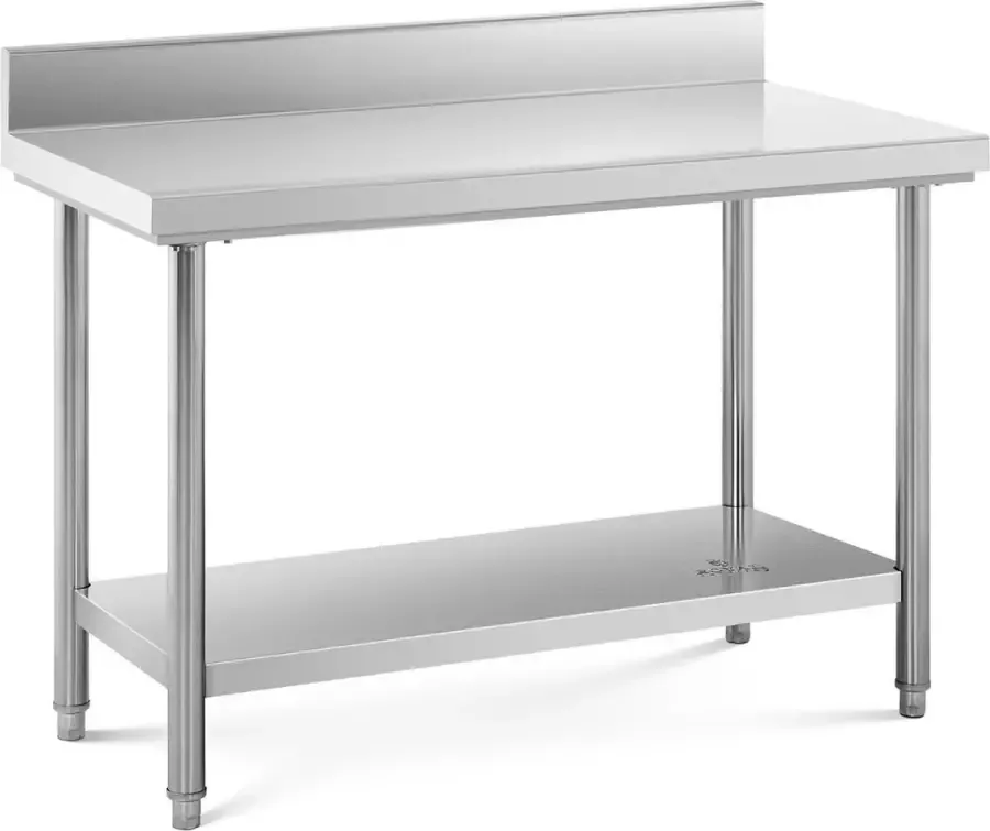 Royal Catering Werktafel – rvs werktafel 120 x 60 cm opstaande rand 137 kg capaciteit