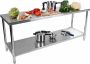 Royal Catering Werktafel – rvs werktafel 200 x 60 cm 195 kg capaciteit - Thumbnail 1