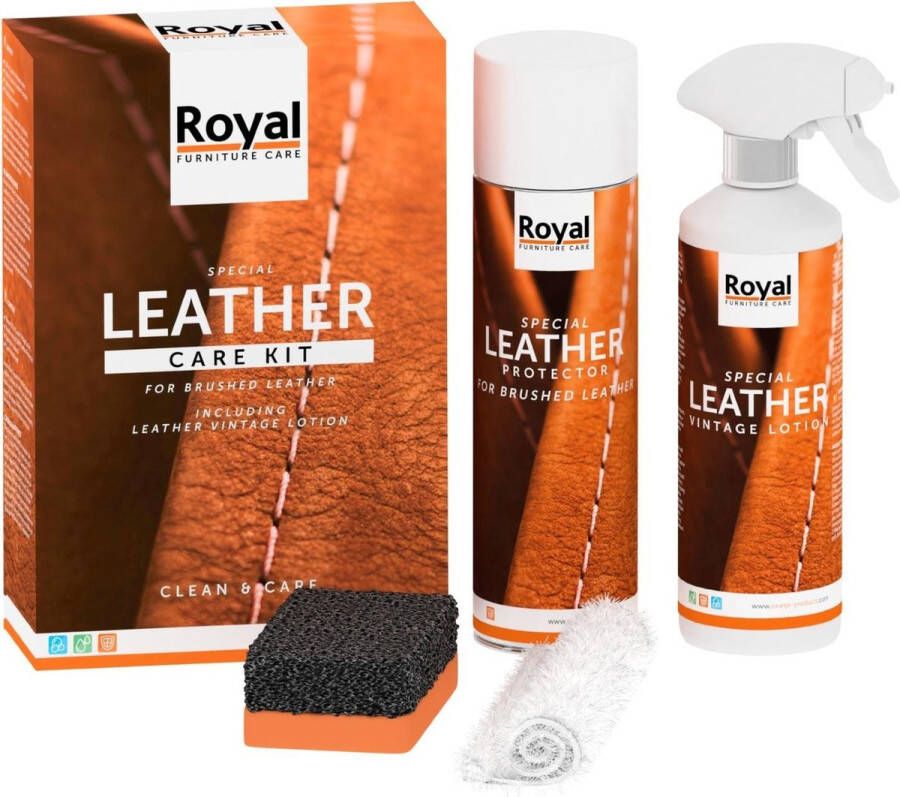 Royal furniture care Leather Care Kit Brushed & Vintage Leather
