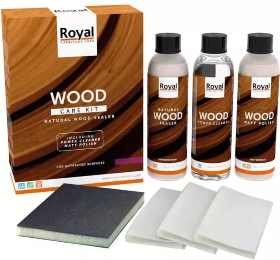 Royal furniture care Natural Wood Sealer Wood Care Kit Natuurlijke hout beschermer en onderhoud set - Foto 1