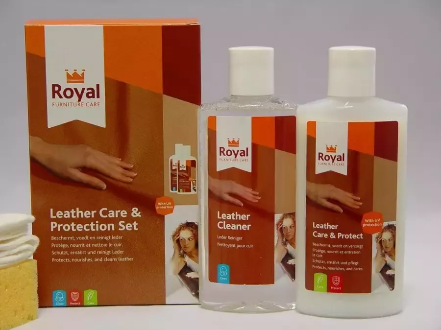 Royal furniture care Oranje Leather Care & Protection set 2x 150 ml