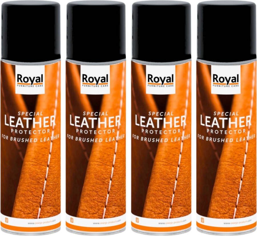 Royal furniture care Royal Brushed Leather Protector Spray 4 x 250ml