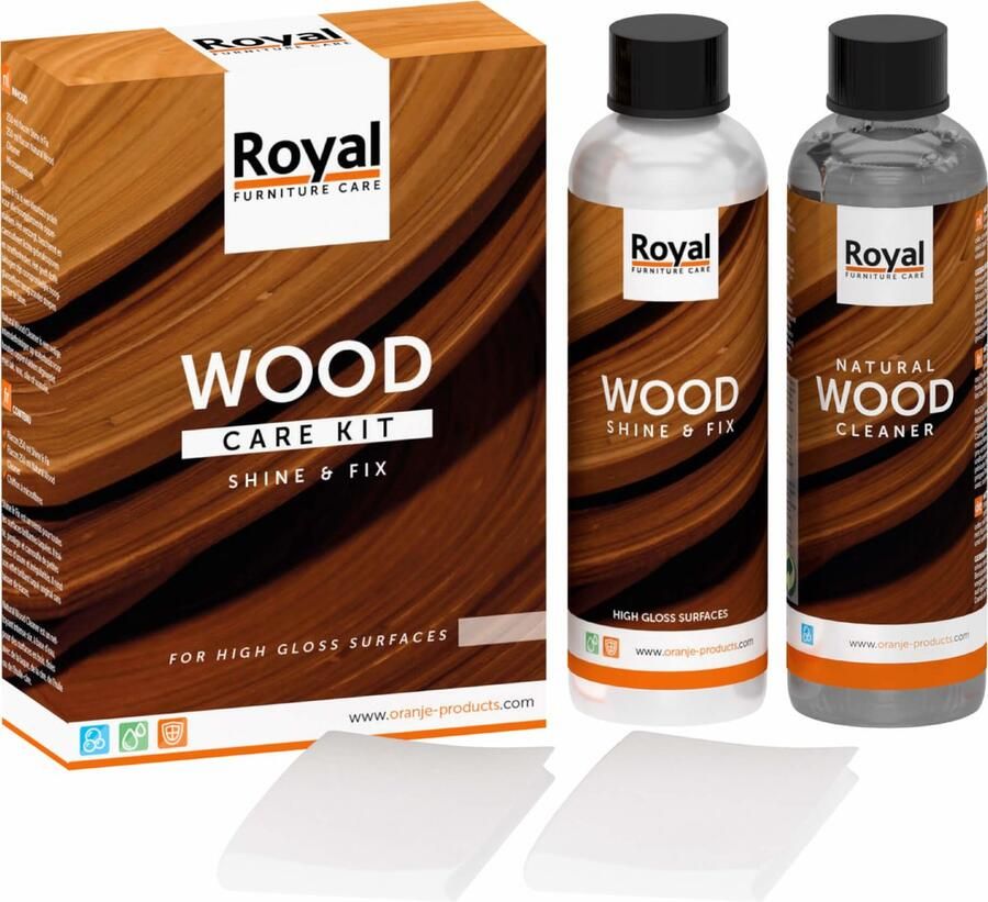 Oranje Furniture Care Hout beschermingskit Matt polish + cleaner Transparant