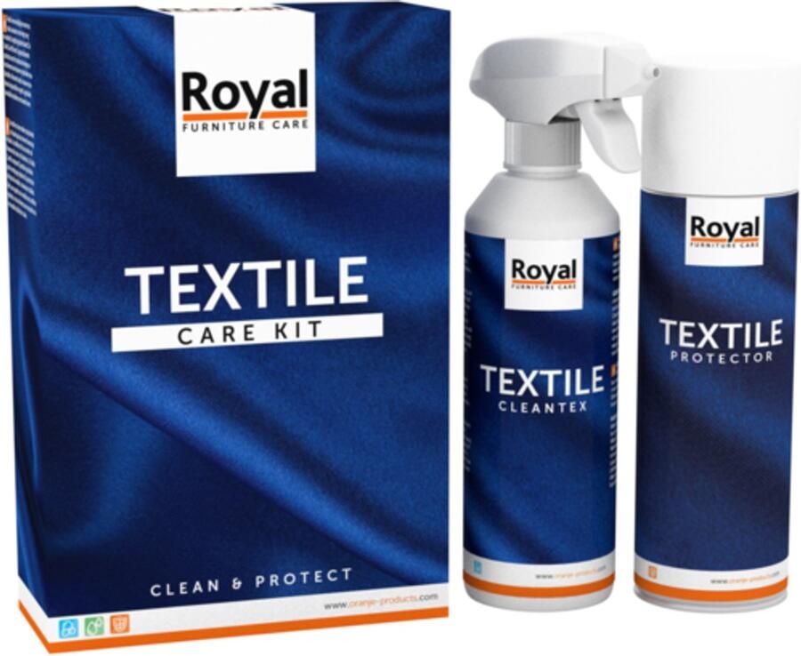 Royal furniture care Textile Care Kit Protector en Spray 2x 500 ml Transparant Vloeistof Textiel Royal Oranje Furniture Care - Foto 4