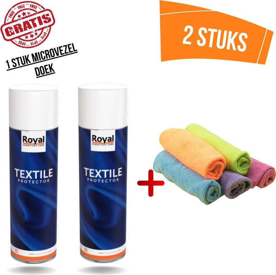Royal furniture care Textile protector Textiel Beschermer Spray (2 x 500ml) pack 1000ml