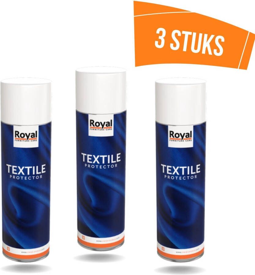 Royal furniture care Textile protector Textiel Beschermer Spray 3-pack 1500ml+ (Gratis) 1 stuk Microvezel Doek