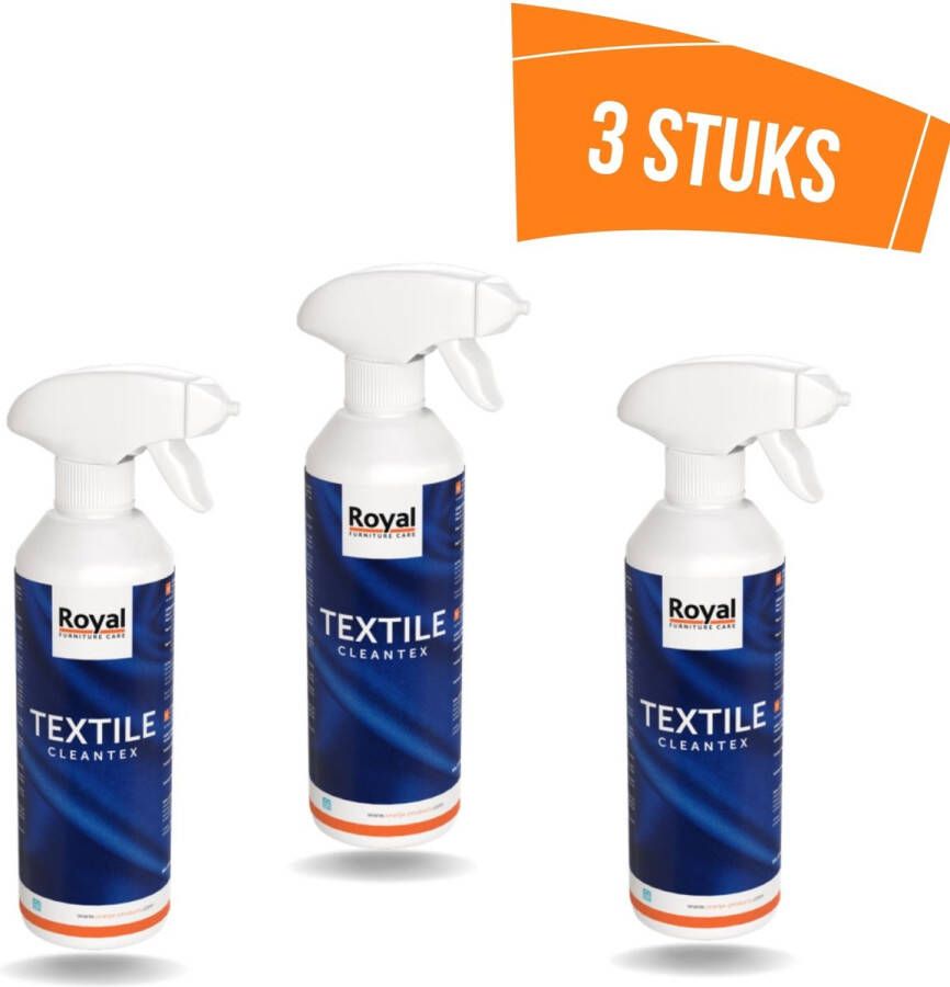 Royal furniture care Textile vlekkenspray Textiel vlekkenspray 3-pack 1500ml+ (Gratis) 1 stuk Microvezel Doek