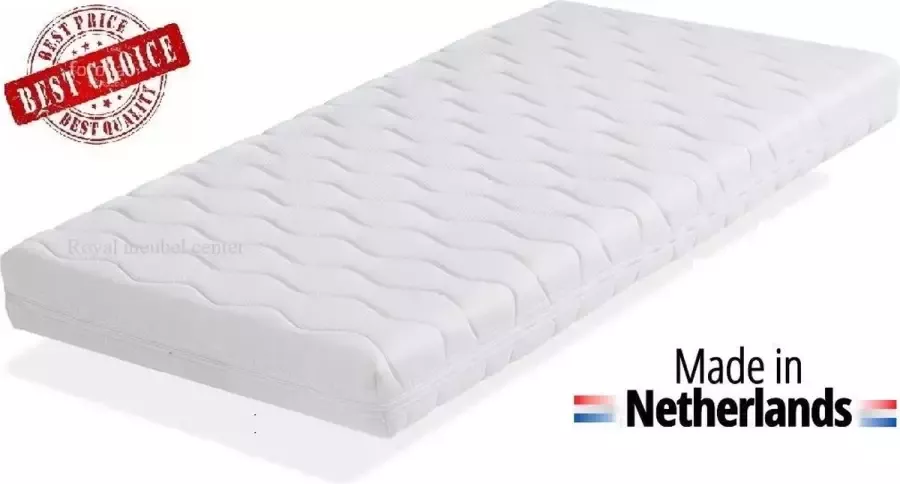 Royalmeubelcenter.nl Eenpersoons matras 90x200x14 cm Sg 25 met wasbare hoes.