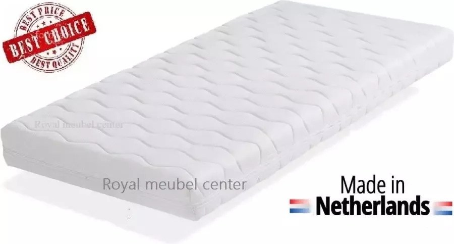 Royalmeubelcenter.nl Goedkoop Matras 70x180 x14 cm Comfort schuim met anti-allergische wasbare hoes.