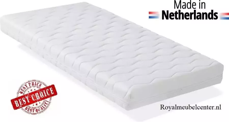Royalmeubelcenter.nl Ledikant Matras 90x195x10 cm Comfort schuim met anti-allergische wasbare hoes.