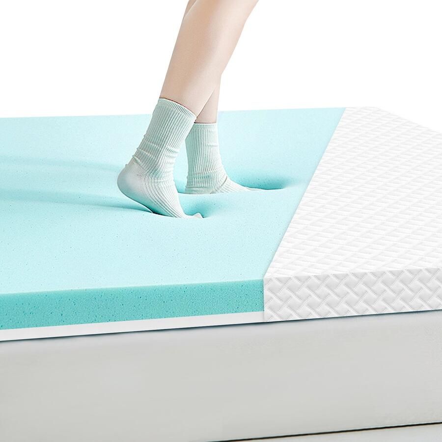 ROYGBIV Topper 80x200 Topdekmatras Traagschuim Topper Topmatras (5cm Gel + 2cm Steun) – Dubbelzijdig 0 Druk & Hypoallergeen Ademend – Wasbare Hoes