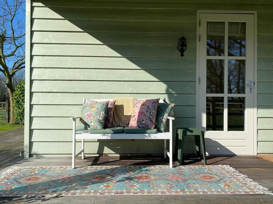 Rozenkelim Buitenkleed Loper Tuinkleed Balkonkleed 240cm x 80cm gemaakt van PET Flessen