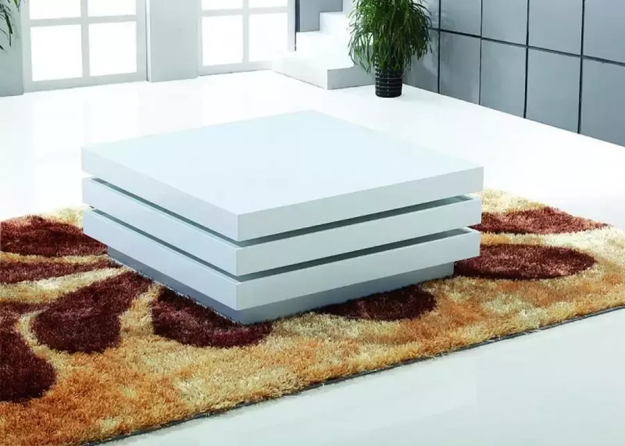 RS Salontafel Model : Movie Hoogglans wit 80x80cm