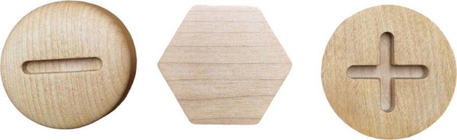 RubyC Wandhaken 3 stuks Schroeven Wandhaak houten ophanghaak Cadeau Sinterklaas Kind deurknop kastknop meubelbeslag